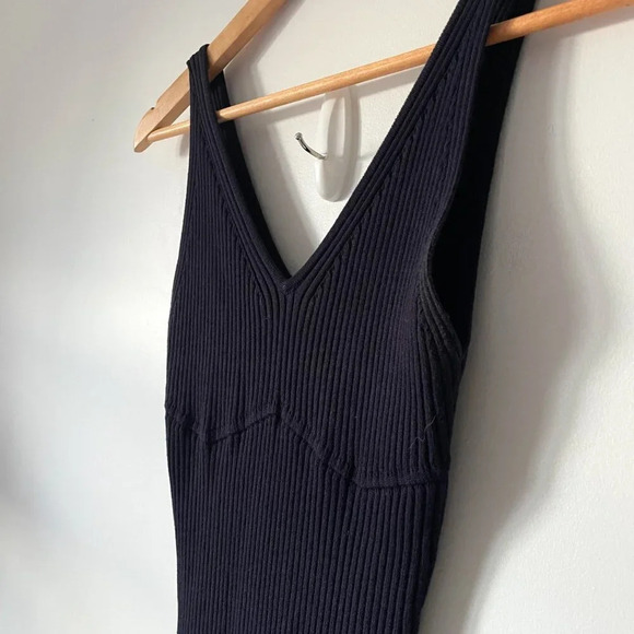 Elegant navy blue Midi Dress - Picture 6 of 11